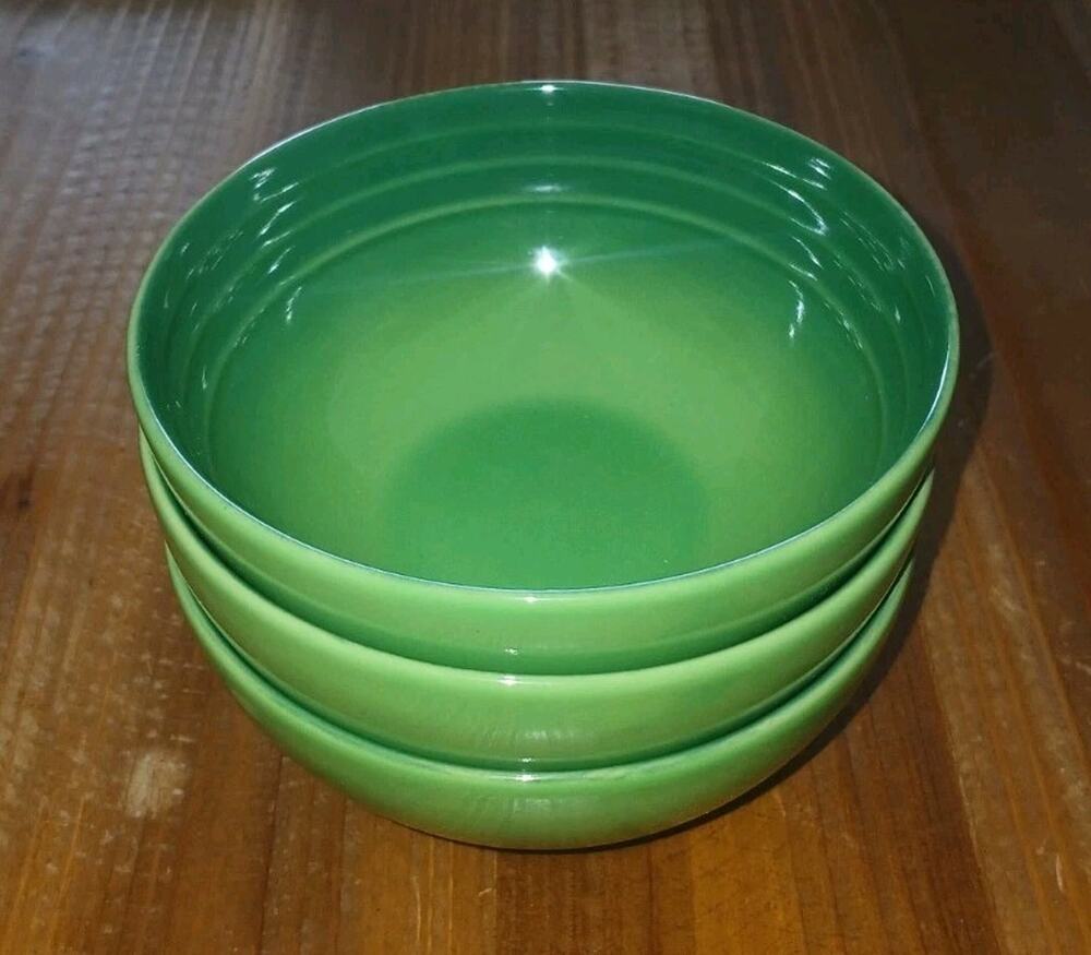 Lot of 3 Le Creuset Seconds Ombre SNACK Bowls 330ml - Bamboo Green - NWT